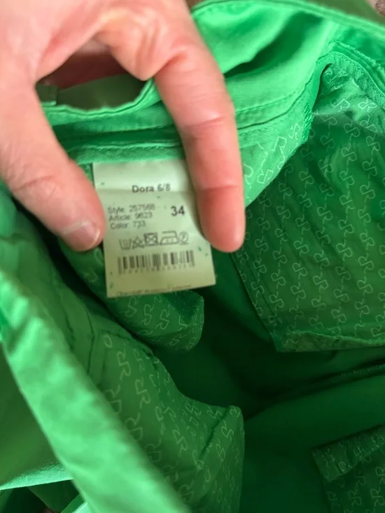 RAFFAELLO ROSSI Women’s Dora Cropped Green Trousers Size 6 US (34 DE) - Picture 10 of 11